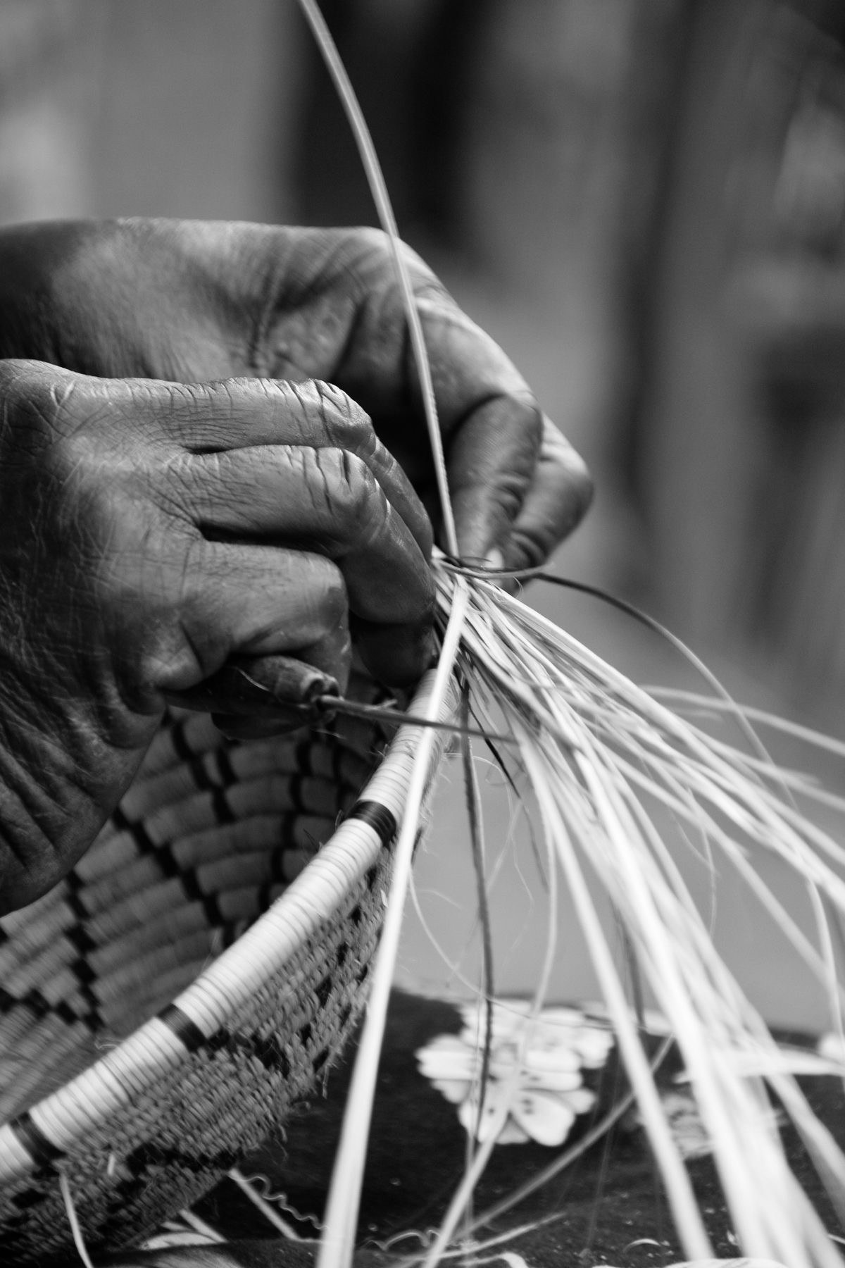 Weaving by hand, piece by piece